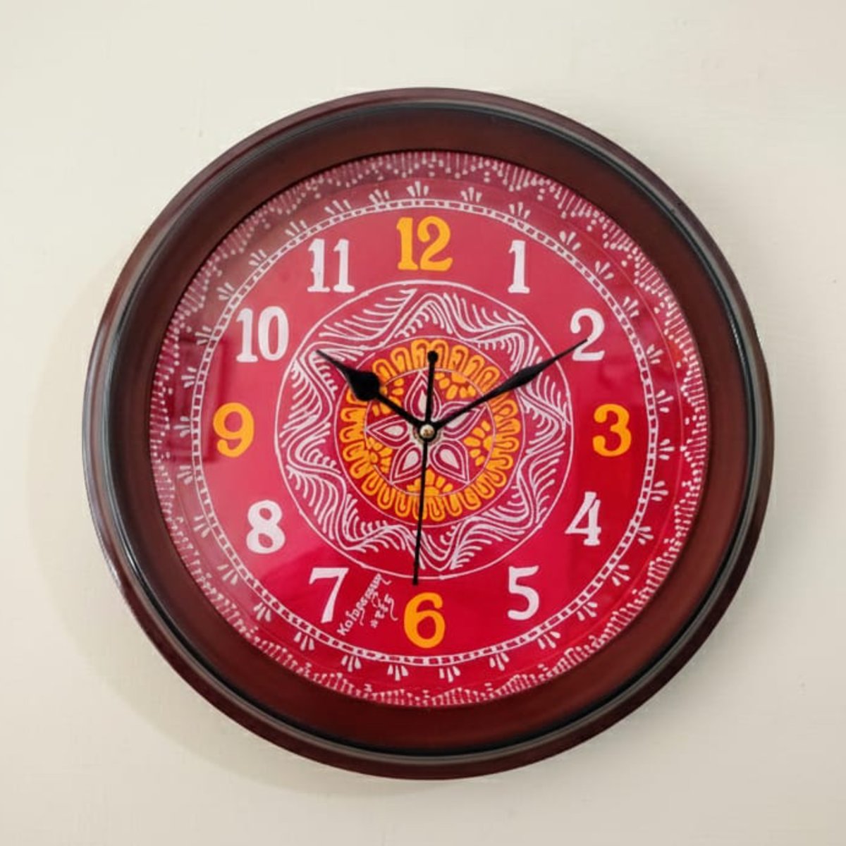 Handcrafted Red Designer Wall Clock