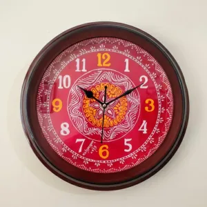 Handcrafted Red Designer Wall Clock