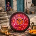 Handcrafted Red Designer Wall Clock