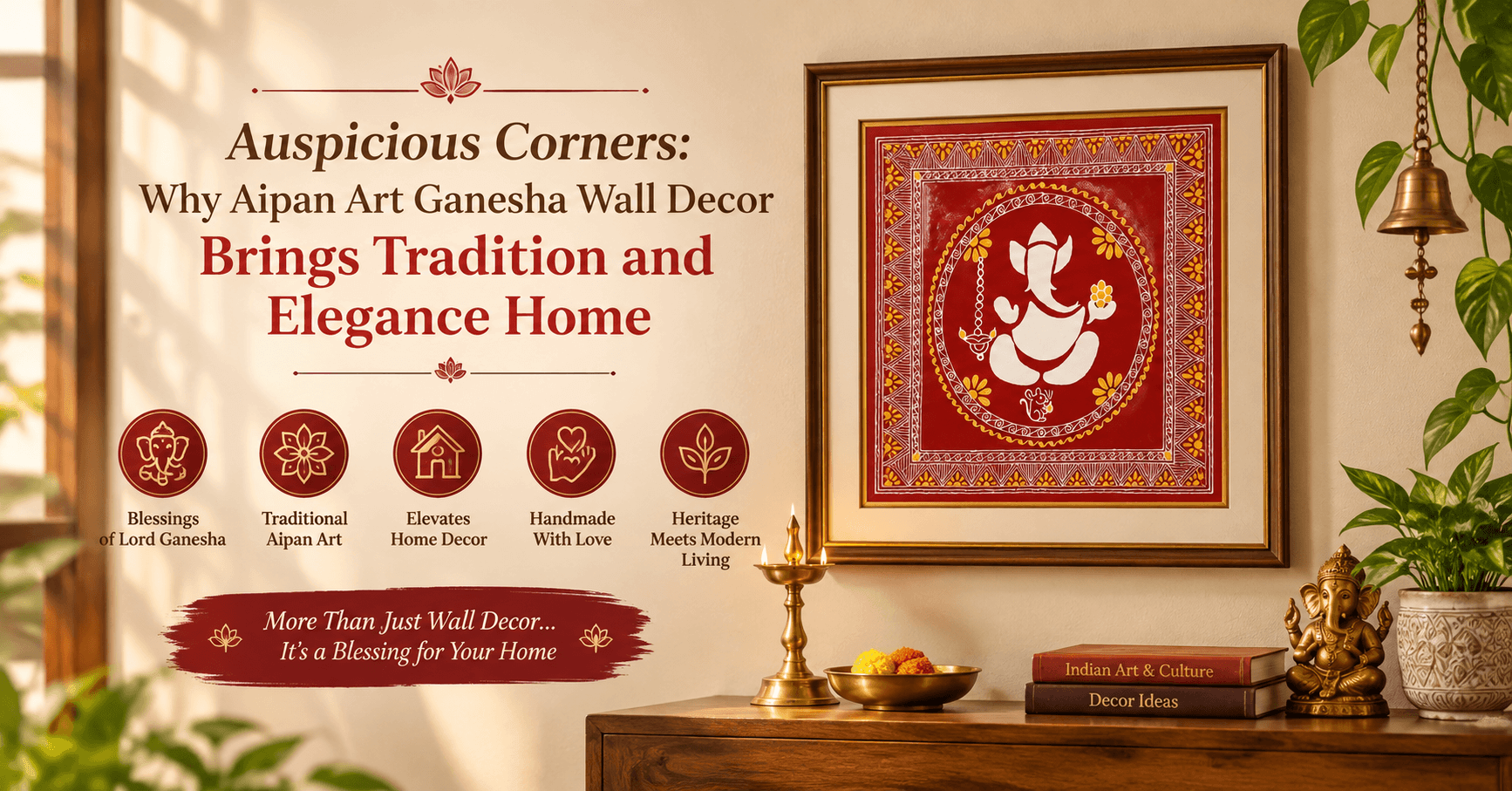 Auspicious Corners: Why Aipan Art Ganesha Wall Decor Brings Tradition and Elegance Home