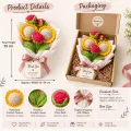 Handmade Crochet Flower Bouquet with Gift Box | Sunflower & Rose