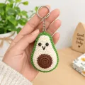 Handmade Crochet Avocado Keychain | Cute Bag Charm