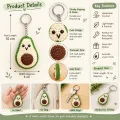 Handmade Crochet Avocado Keychain | Cute Bag Charm