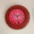 20x20 cm Aipan Wall Clock | Red Decorative Frame