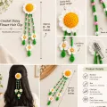 Handmade Crochet Daisy Flower Hair Clip | Floral Hair Accessory