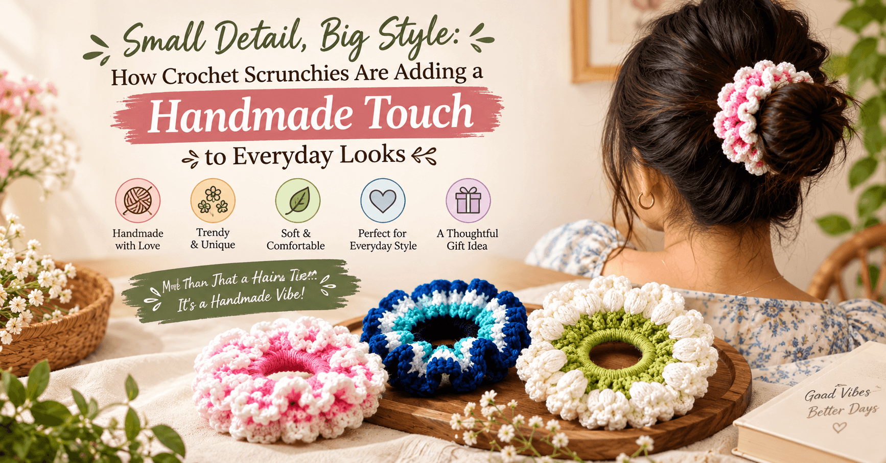Small Detail, Big Style: How Crochet Scrunchies Are Adding a Handmade Touch to Everyday Looks