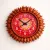 Aipan Art Red Wall Clock 20cm | Uttarakhand Design