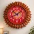 Aipan Art Red Wall Clock 20cm | Uttarakhand Design