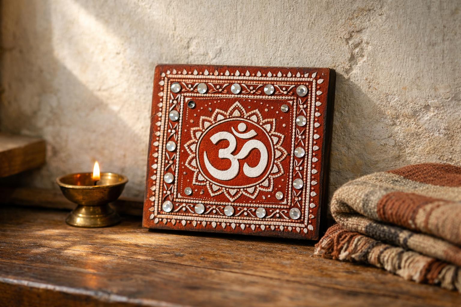 Aipan Om Wall Decor Frame: Kumaoni Art for Your Home