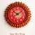 Aipan Art Red Wall Clock 20cm | Uttarakhand Design