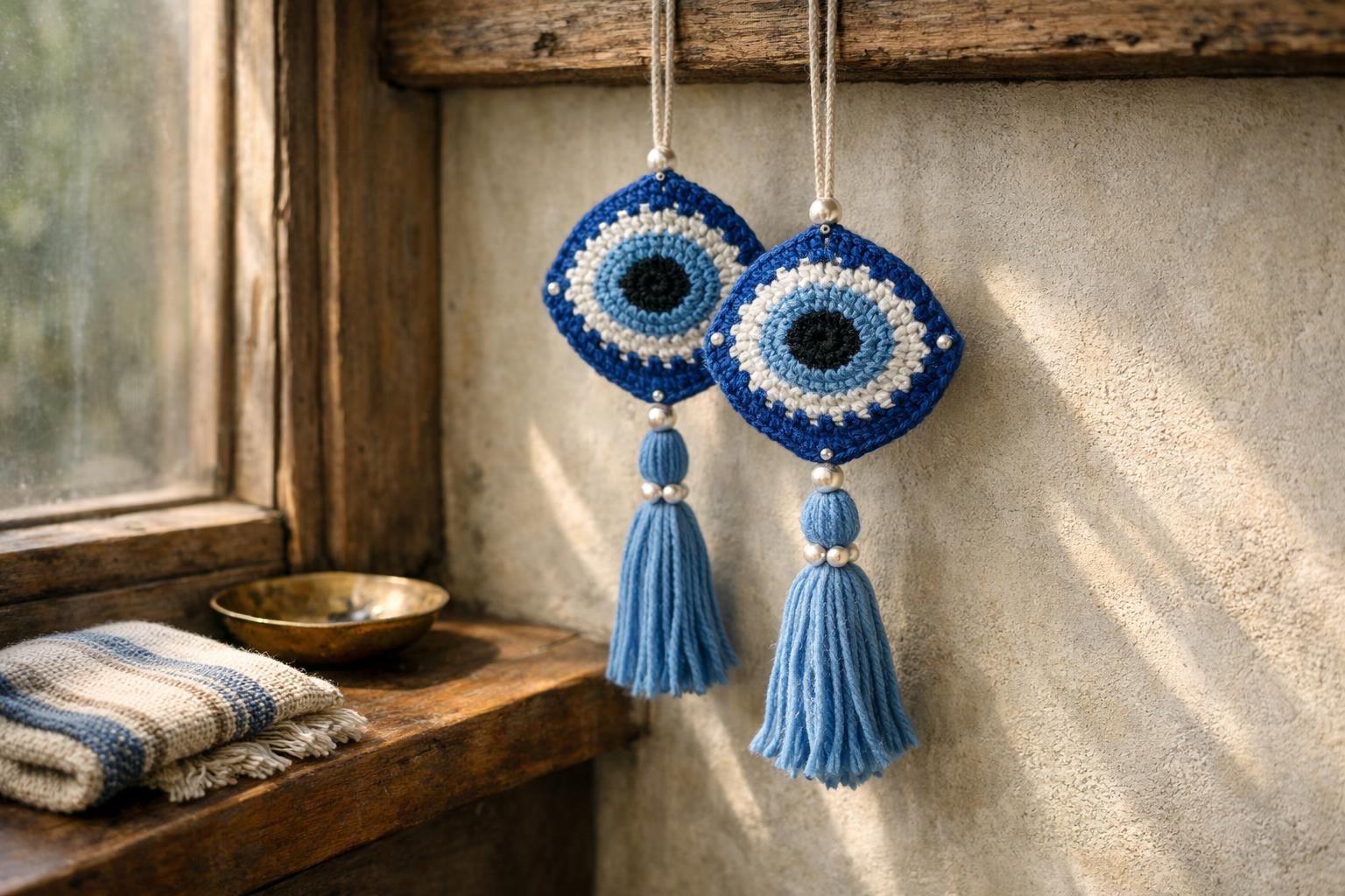 The Story of Handmade Crochet: Evil Eyes & Tiny Keychains