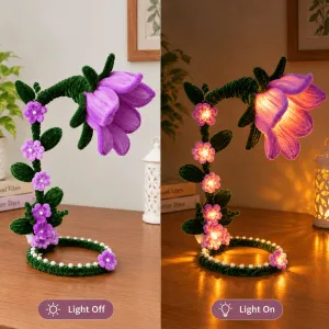 Handmade Pipe Cleaner Flower Fairy Lamp – 28 cm | PahadiKala