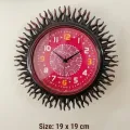 19x19 cm Aipan Wall Clock | Black Sun Frame