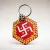 Aipan Swastik Keychain | Red Hexagon Design