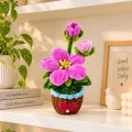 Handmade Pink Pipe Cleaner Flower Pot 14 cm | Pahadikala