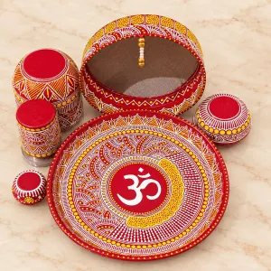 Aipan Pooja Thali Set for Karwa Chauth & Festivals | PahadiKala