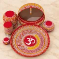 Aipan Pooja Thali Set for Karwa Chauth & Festivals