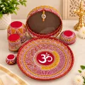 Aipan Pooja Thali Set for Karwa Chauth & Festivals