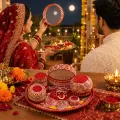 Handmade Aipan Art Karva Chauth Pooja Thali Set – 30×30 cm