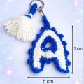 Handmade Crochet Alphabet Keychain A | Personalized Initial Keyring