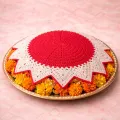 Handmade Crochet Thali Cover | Round Cotton Food Cover