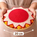Handmade Crochet Thali Cover | Round Cotton Food Cover