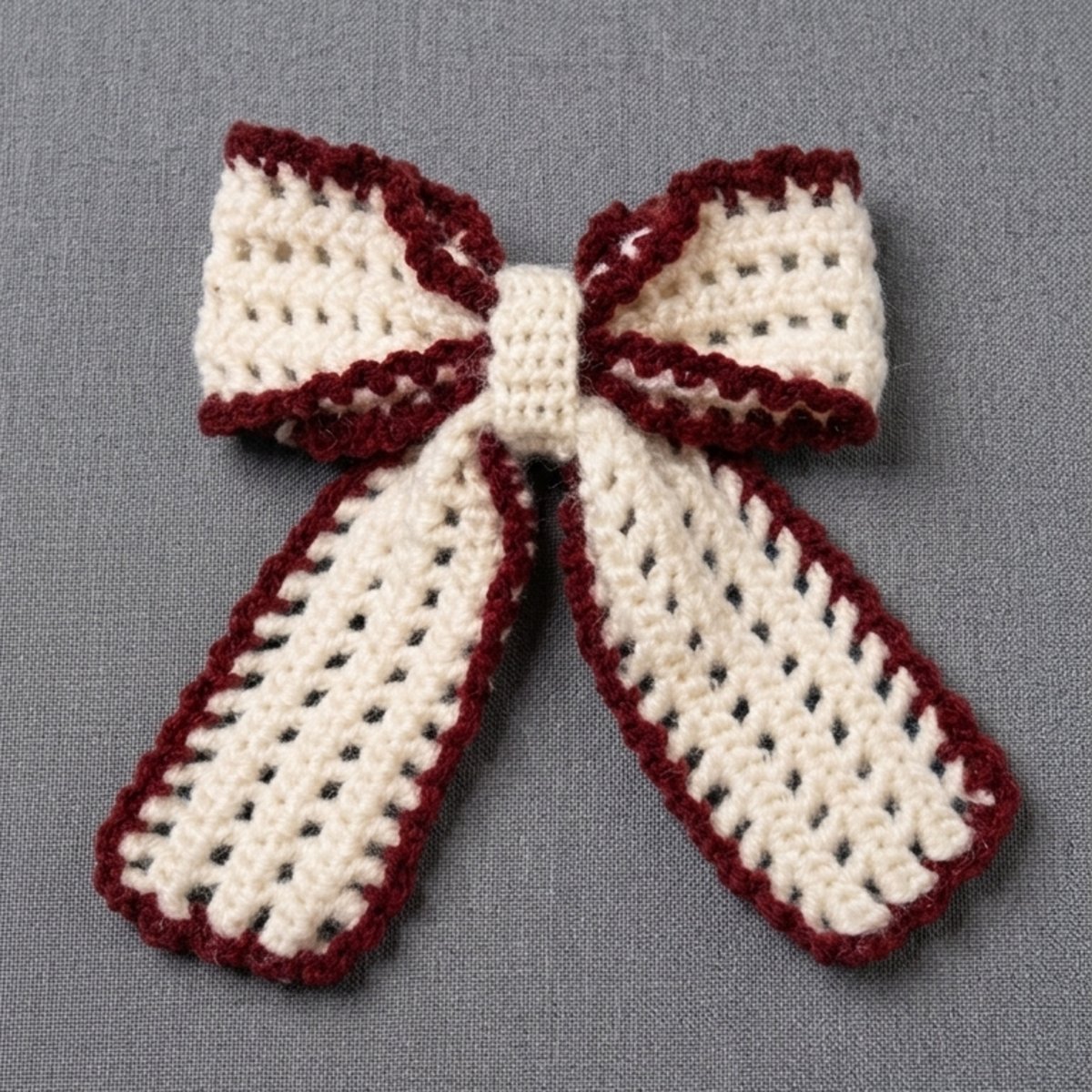Handmade Crochet Bow Hairband | Cute & Stylish Hair Accessory (14cm x 6cm) | PahadiKala
