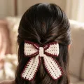 Handmade Crochet Bow Hairband | Cute & Stylish Hair Accessory (14cm x 6cm)