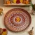 Handpainted Om Mandala Pooja Thali | Decorative Spiritual Plate (26cm x 26cm)