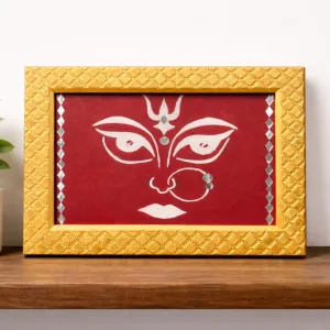 Handcrafted Durga Face Wall Frame | Traditional Pooja & Home Decor Gift | PahadiKala