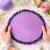 Handmade Crochet Thal Cover 20cm | Decorative Mandir Thali Mat Purple