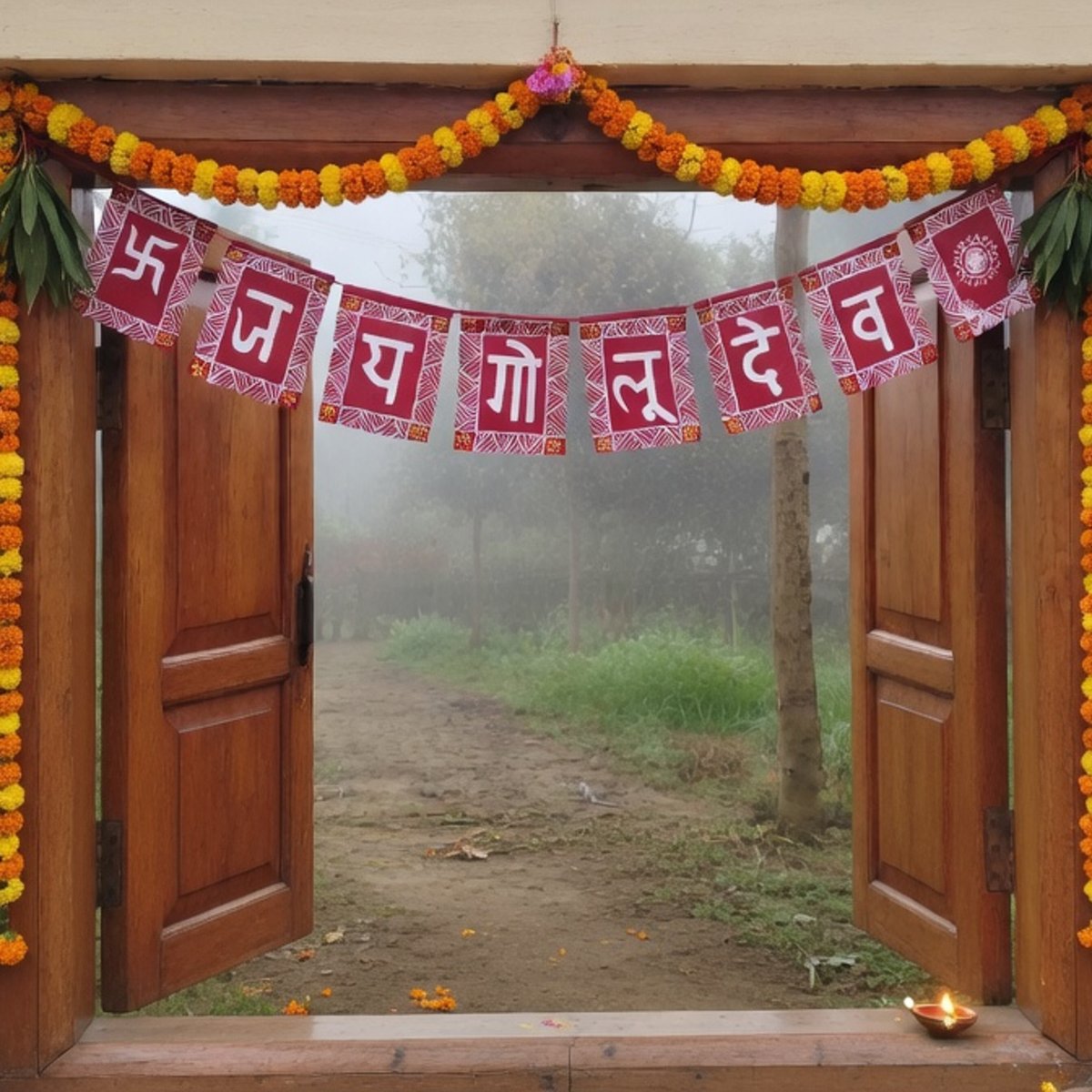 Jai Golu Dev Toran Handmade | Pahadi Door Hanging for Home & Temple Decor | PahadiKala