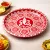 Hand-Painted Ganesha Pooja Thali 12 cm | Red White Decorative Thali