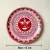 Hand-Painted Maa Durga Wall Plate 12 cm | Red White Decorative Art