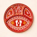 Handcrafted Shubh Labh Puja Thali 30 cm | Traditional Om Design Plate