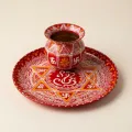 Aipan Pooja Thali with Kalash (30 cm) | Handmade Traditional Decor