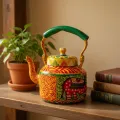 Aipan Art Decorative Kettle 14cm | Handpainted Home Décor