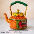 Aipan Art Decorative Kettle 14cm | Handpainted Home Décor