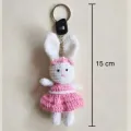 Crochet Bunny Bag Charm (15 cm) | Cute Handmade Keychain