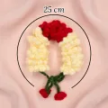 Handmade Crochet Floral Gajra Hair Bun Accessory (25 cm) for Women