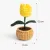 Handmade Crochet Tulip Flower Pot 12cm Cute Decor