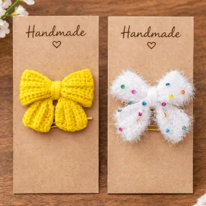 Handmade Crochet Hair Bow Set of 2 – 9 cm