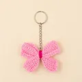 Pink Crochet Butterfly Keychain | 8cm Cute Handmade Keyring