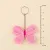 Pink Crochet Butterfly Keychain | 8cm Cute Handmade Keyring