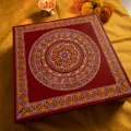 Pahadi Aipan Pooja Choki with Wooden Legs | Handmade