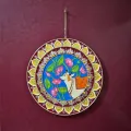 Handmade Lippan Pichwai Art Wooden Wall Hanging 11 Inch
