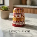 Pahadi Aipan Hand-Painted Decorative Glass Set (Set of 6)