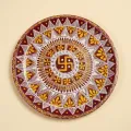Pahadi Aipan Art Thali 30 cm | Traditional Decor