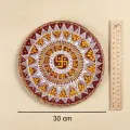 Pahadi Aipan Art Thali 30 cm | Traditional Decor