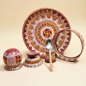 Handcrafted Karwachauth Pooja Thali Set | Traditional Festive Combo | PahadiKala